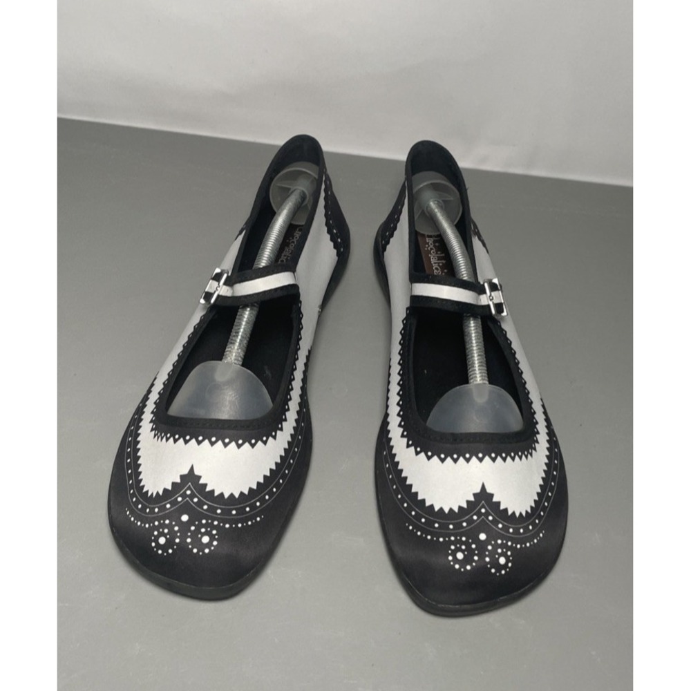 Hot Chocolate Design Chocolaticas Black White Havana Mary Jane Shoes EU40 US 10